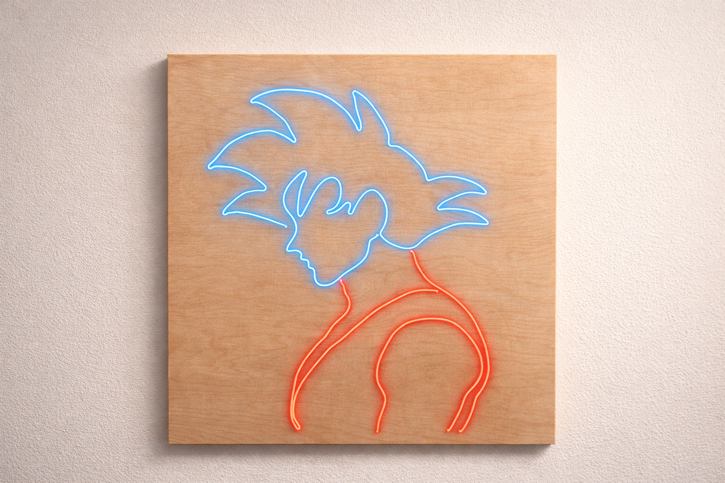 Anime-Style Energy Warrior | Custom Neon Sign