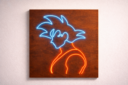Anime-Style Energy Warrior | Custom Neon Sign