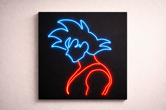 Anime-Style Energy Warrior | Custom Neon Sign