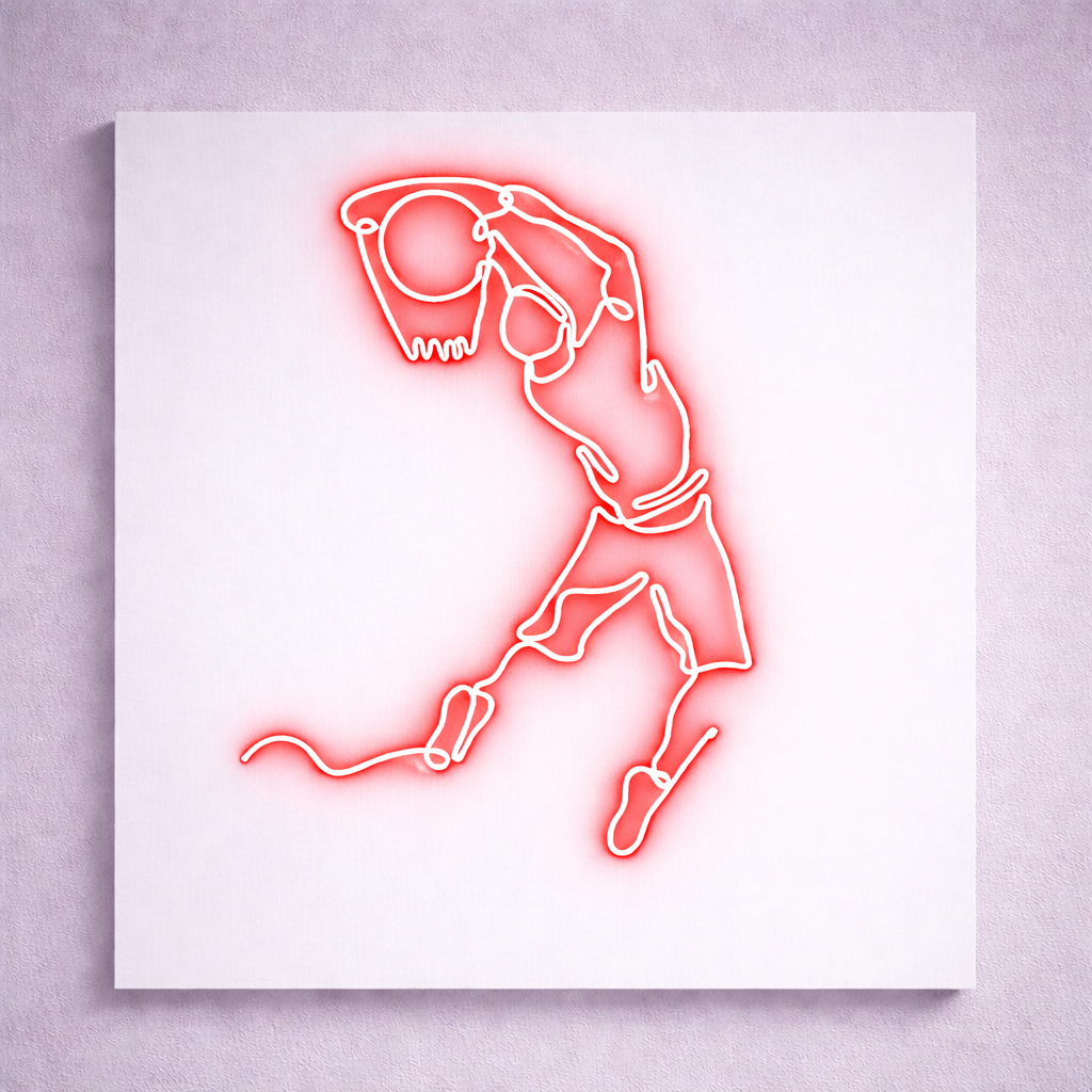 Jumpman Basketball Logo | Custom Neon Sign