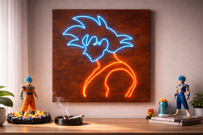 Anime-Style Energy Warrior | Custom Neon Sign