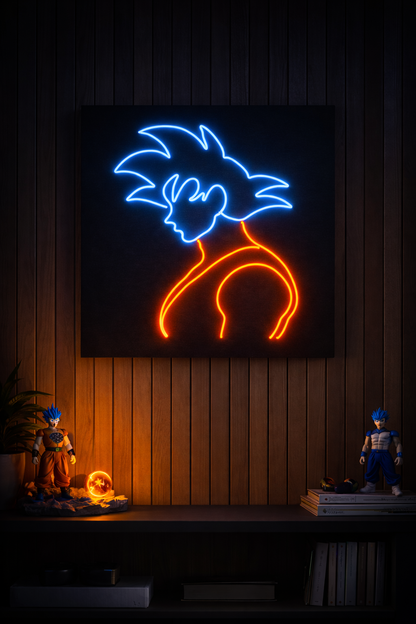 Anime-Style Energy Warrior | Custom Neon Sign