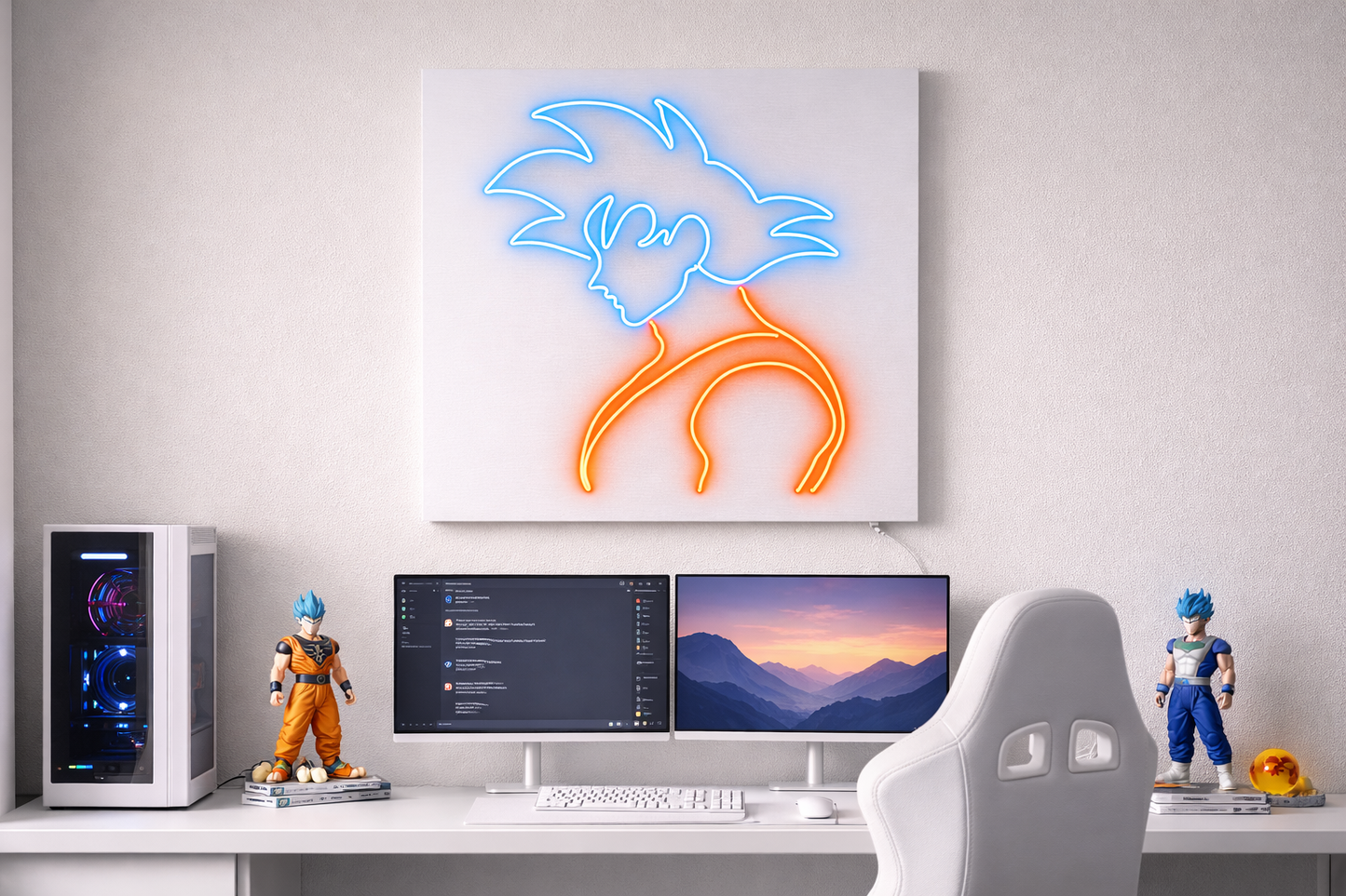 Anime-Style Energy Warrior | Custom Neon Sign