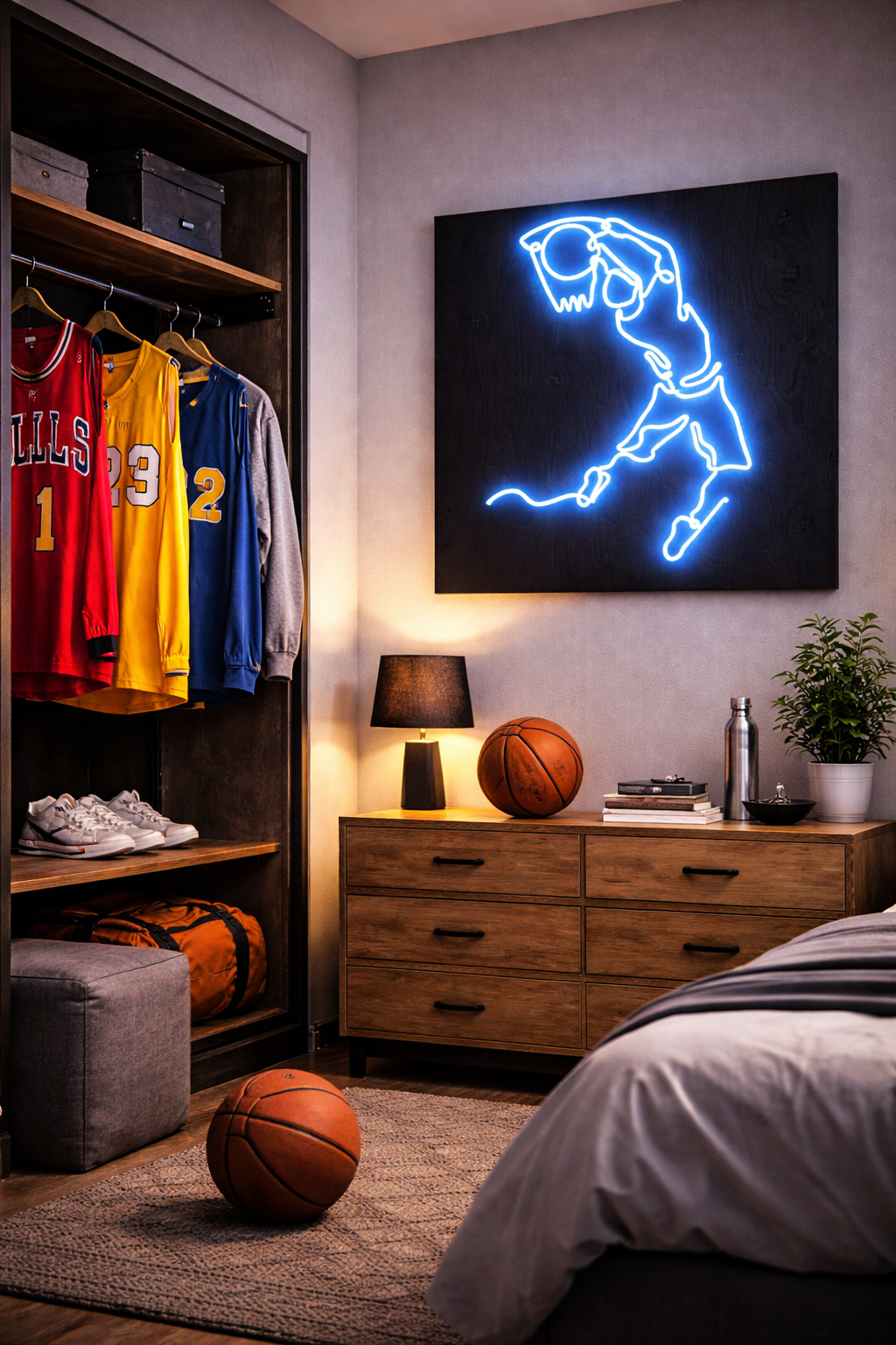 Jumpman Basketball Logo | Custom Neon Sign