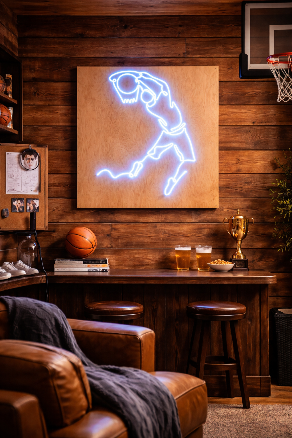 Jumpman Basketball Logo | Custom Neon Sign